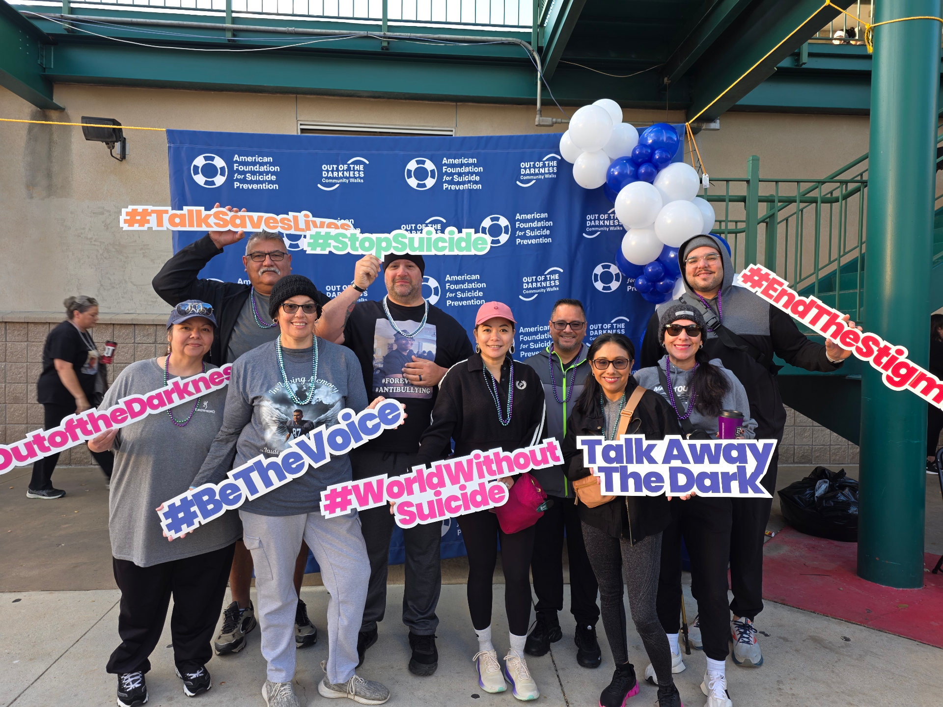 Team at the Out of the Darkness suicide prevention walk